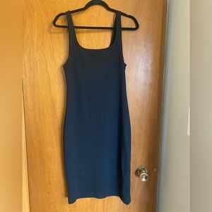 Zara Ribbed Little Black Dress